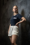 Padel t-shirt ladies 2023 Padel Sportswear breathable Navy Bliue