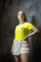 Camiseta padel mujer 2023 Padel Sportswear transpirable Amarillo