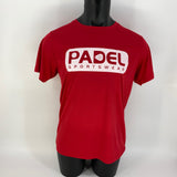 Sportovní košile Padel [červená] prodyšná pánská "Padel Sportswear"
