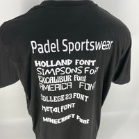 Schriftarten Personalisierung Padel Sportswear
