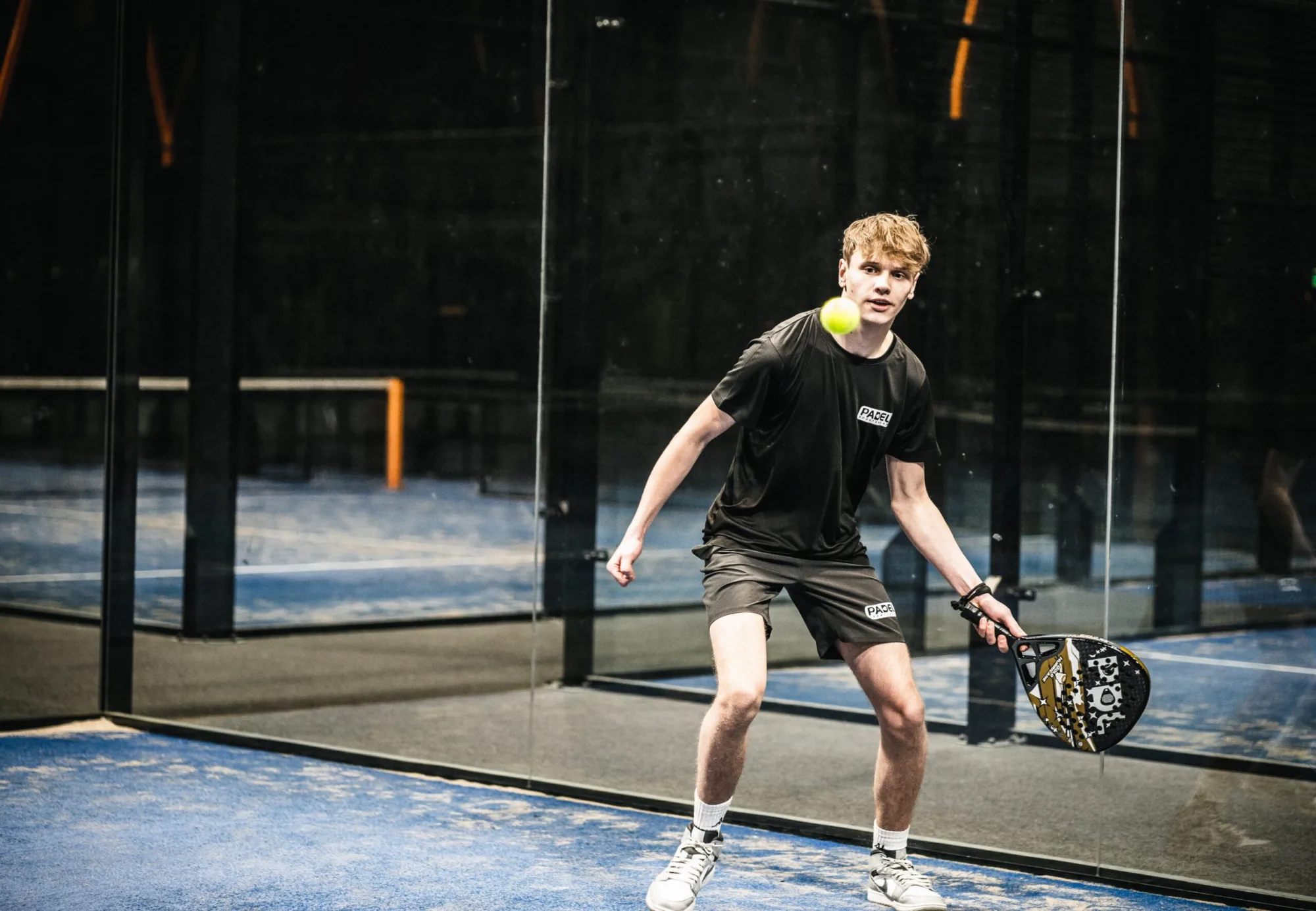 PadelSportswear009 Padel t-shirt 2023 Padel Sportswear ademend Zwart, foto 3