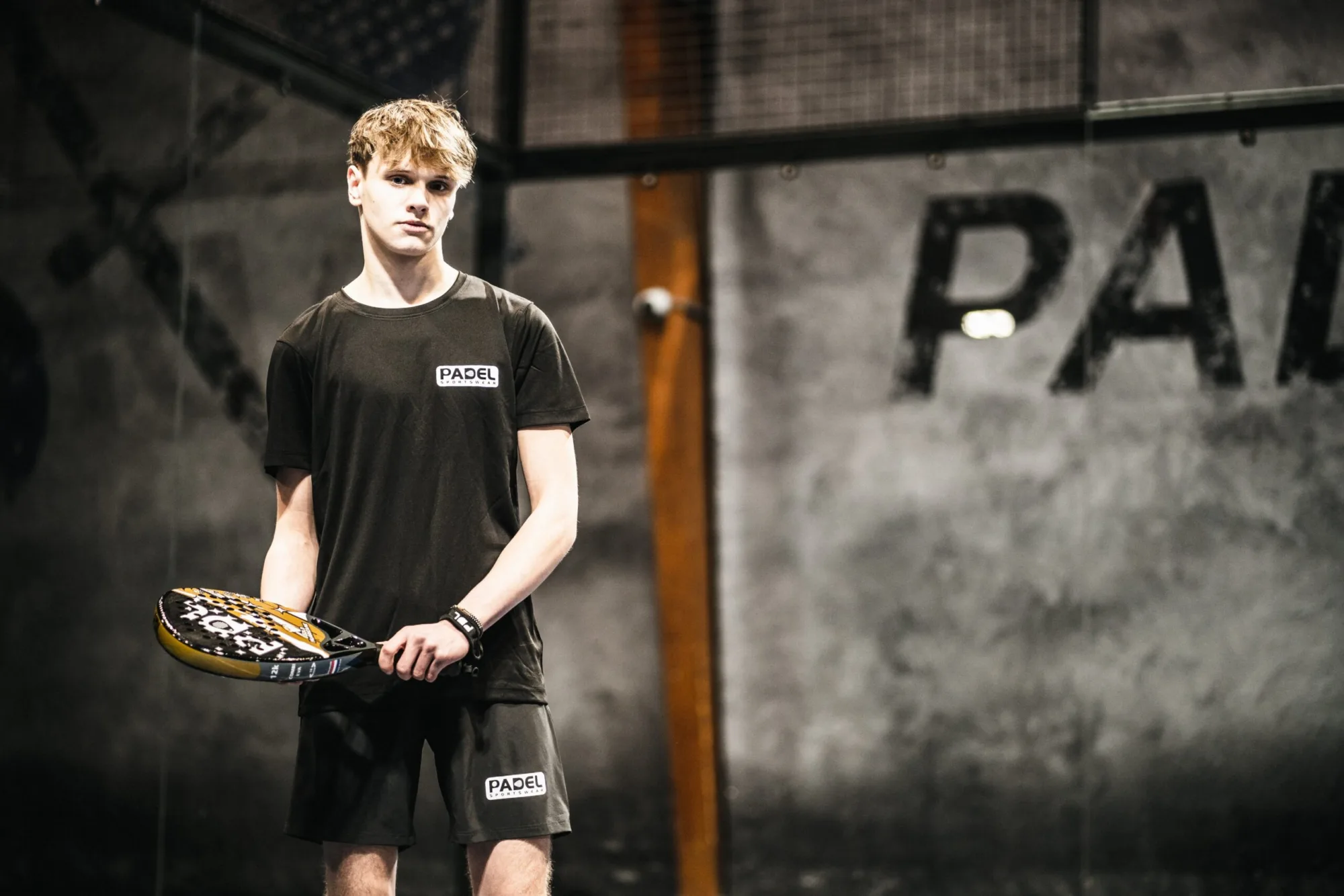 PadelSportswear012 Padel t-shirt 2023 Padel Sportswear ademend Zwart, foto 5