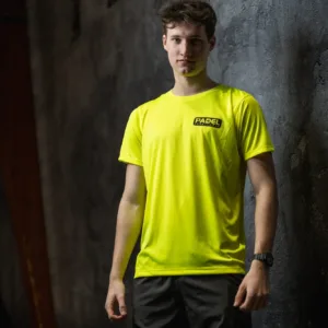 Padel t-shirt 2023 Padel Sportswear ademend Geel, foto 2