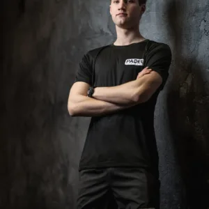 Padel t-shirt 2023 Padel Sportswear ademend Zwart, foto 7