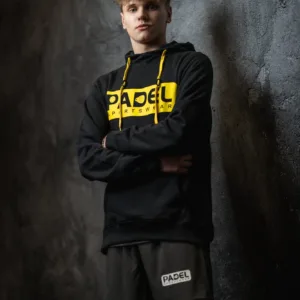 Padel Hoodie [zwart / geel] “Padel Sportswear”, foto 2