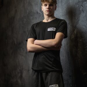 Padel t-shirt 2023 Padel Sportswear ademend Zwart