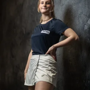 Padel t-shirt dames 2023 Padel Sportswear ademend Navy Blue