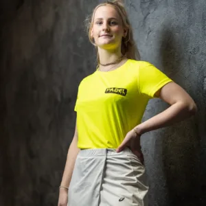Padel t-shirt dames 2023 Padel Sportswear ademend Geel