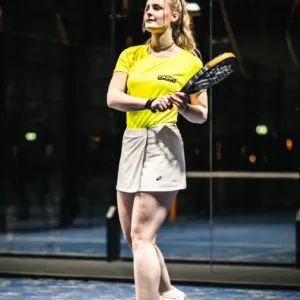 Padel t-shirt dames 2023 Padel Sportswear ademend Geel, foto 3