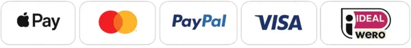 Betaalmethoden: Apple Pay, Mastercard, PayPal, Visa en iDEAL Wero